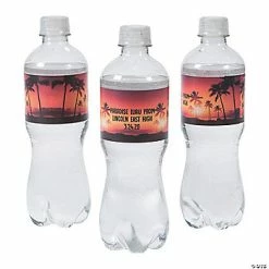 Cheap 😉 Personalized Island Luau Water Bottle Labels - 50 Pc. 🥰