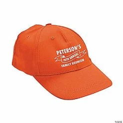 Outlet 🤩 Orange Personalized Family Tree ⚾ Baseball Caps - 12 Pc. ⭐