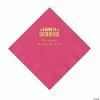 Outlet ✨ Hot Pink Family Reunion Personalized Napkins with Gold Foil - 50 Pc. Luncheon 😀