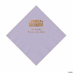 Cheapest 👏 Lilac Family Reunion Personalized Napkins with Gold Foil - 50 Pc. Luncheon 😉