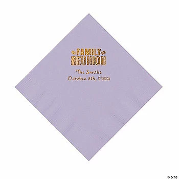 Cheapest 👏 Lilac Family Reunion Personalized Napkins with Gold Foil - 50 Pc. Luncheon 😉 1 Cheapest 👏 Lilac Family Reunion Personalized Napkins with Gold Foil - 50 Pc. Luncheon 😉