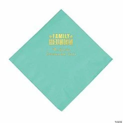 Best reviews of 😀 Mint Green Family Reunion Personalized Napkins with Gold Foil - 50 Pc. Luncheon 🎁