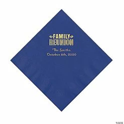 Budget 🌟 Purple Family Reunion Personalized Napkins with Gold Foil - 50 Pc. Luncheon ❤️