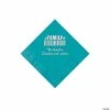 Flash Sale 🛒 Turquoise Family Reunion Personalized Napkins with Silver Foil - 50 Pc. Beverage 🔔