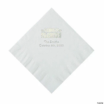 Cheap π White Family Reunion Personalized Napkins with Silver Foil - 50 Pc. Luncheon π₯° 1 Cheap π White Family Reunion Personalized Napkins with Silver Foil - 50 Pc. Luncheon π₯°