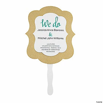 Promo ๐ Personalized Premium Gold Glitter We Do Wedding Hand Fans - 12 Pc. ๐ 4 Promo ๐ Personalized Premium Gold Glitter We Do Wedding Hand Fans - 12 Pc. ๐ -Cheap Reunion Party Supplies Shop 13963445