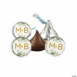Wholesale 💯 Personalized Eucalyptus Wedding Hershey’s® Kisses® Stickers - 60 Pc. 🎉