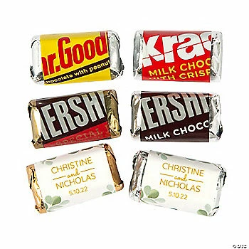 Promo π₯° Personalized Eucalyptus Mini π¬ Candy Bar Labels - 30 Pc. π 1 Promo π₯° Personalized Eucalyptus Mini π¬ Candy Bar Labels - 30 Pc. π