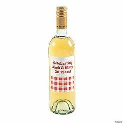 Brand new 🤩 Personalized Gingham Plaid Wine Bottle Labels - 12 Pc. 🔥