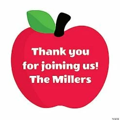 Best deal ✔️ Personalized Apple-Shaped Favor Stickers - 144 Pc. 🎉