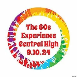 Flash Sale ⭐ Personalized 60s Favor Stickers - 144 Pc. ❤️