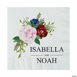 Flash Sale 💯 Personalized Burgundy Blush Paper Luncheon Napkins - 50 Pc. 🛒