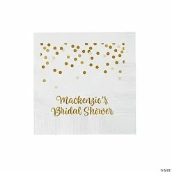 Best deal 🧨 Personalized Confetti Dots Paper Beverage Napkins - 50 Pc. 😍