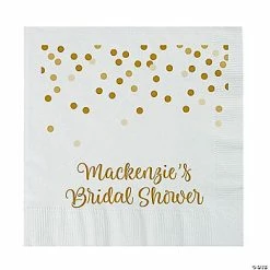 Discount 🛒 Personalized Confetti Dots Paper Luncheon Napkins - 50 Pc. 💯