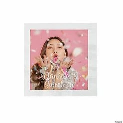 Discount 💯 Personalized Custom Photo Paper Beverage Napkins - 50 Pc. 🤩