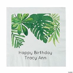 Buy 🥰 Personalized Palm Leaf Paper Luncheon Napkins - 50 Pc. 🧨