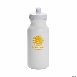 Budget ❤️ Personalized White Sun Water Bottles – 50 Pc. ❤️