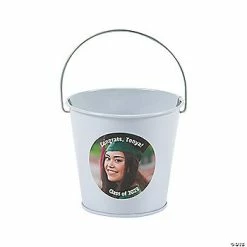 Best Pirce 😉 Personalized Custom Photo Mini Pails with Handles 🧨