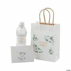 Wholesale ✔️ Eucalyptus Hotel Welcome Bags with Personalized Favor Stickers for 12 🔥