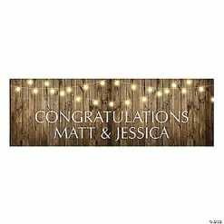 Discount 😉 Personalized Rustic Wedding Banner - Medium 🌟