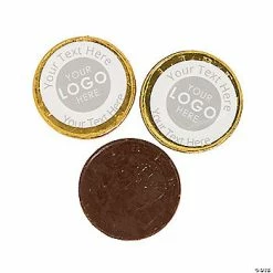 Discount 🧨 Custom Full-Color Logo Chocolate Coins - 76 Pc. 😉