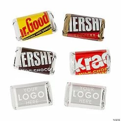 Hot Sale ⌛ Custom Full-Color Logo Mini 🍬 Candy Bar Labels - 12 Pc. 🥰