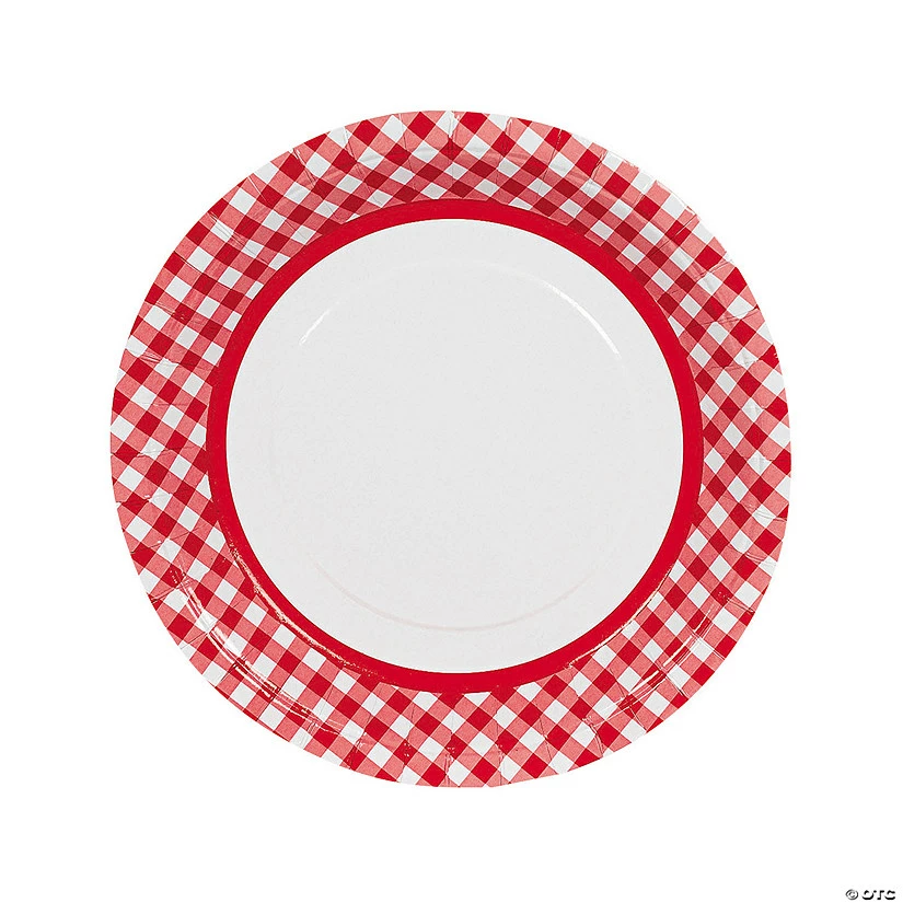Budget ๐ Red Gingham Paper Dinner Plates - 24 Ct. ๐คฉ 2 Budget ๐ Red Gingham Paper Dinner Plates - 24 Ct. ๐คฉ - Image 2