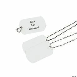 Brand new 🔥 Personalized White 🐶 Dog Tag Necklaces - 12 Pc. 😉