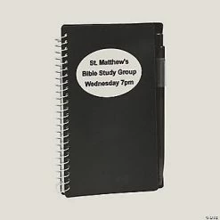 Cheap ⌛ Personalized Black Spiral Notebooks with Pens - 12 Pc. ✔️