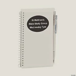 Discount ❤️ Personalized White Spiral Notebooks with Pens - 12 Pc. 😀