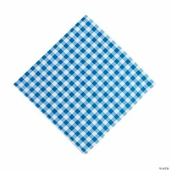 Discount 🎉 Blue Gingham Luncheon Napkins 48 Pc. ⭐