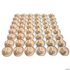 New ✨ Bulk Kids' Cowboy Hats with Star - 48 Pc. ⌛