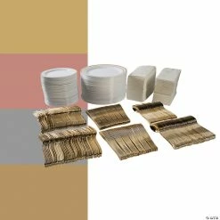 Promo 🎉 Bulk Premium Plastic Tableware Kits for 96 Guests ❤️