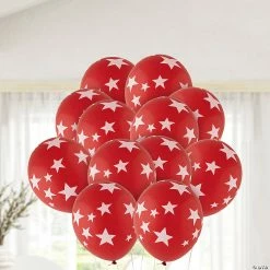 Hot Sale 🌟 Bulk White Stars 11" Latex Balloons - 144 Pc. 💯 -Cheap Reunion Party Supplies Shop bulk red with white stars 11 latex balloons 144 pc 14104757 a02