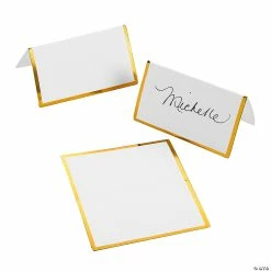 Cheapest 🤩 Gold Foil Trim Place Cards ⭐