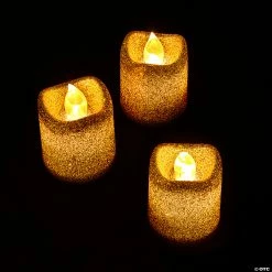Brand new ❤️ Gold Glitter LED Tealight Candles - 12 Pc. 👏