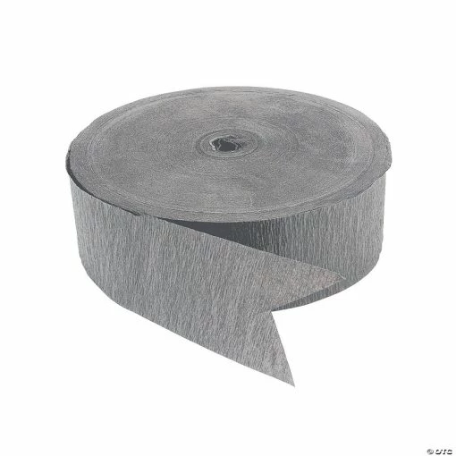 Budget 🔔 Gray Jumbo Paper Streamers 😍 -Cheap Reunion Party Supplies Shop gray jumbo paper streamers70 1452
