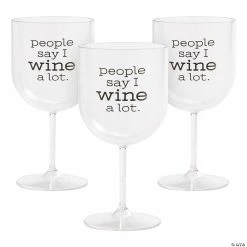 Coupon ❤️ I Wine A Lot Plastic Wine Glasses - 12 Ct. ❤️