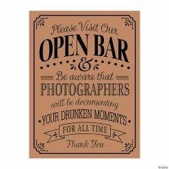 Coupon 🛒 Open Bar Wedding Sign 🛒