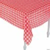 Cheapest 😉 Red & White Checkered Plastic Tablecloth - 12 Pc. 💯