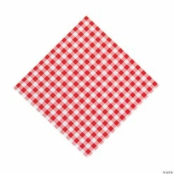 Best Pirce 🔔 Red Gingham Luncheon Napkins - 48 Pc. ⌛