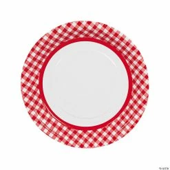 Budget 😍 Red Gingham Paper Dinner Plates - 24 Ct. 🤩