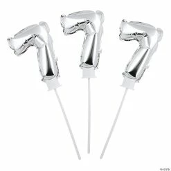 Cheap ✔️ Self-Inflating Number 7 6" Mylar Balloons - 6 Pc. ⭐