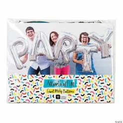 Best Sale ๐ Silver Party 22" Mylar Balloon Banner ๐