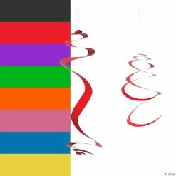 Flash Sale 👍 Solid Color Hanging Swirl Decorations - 12 Pc. ✨