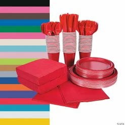 Best Pirce 🤩 Solid Color Tableware Kits for 48 Guests 🤩