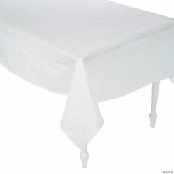 Flash Sale 🔥 White Rectangle Tablecloth with Flannel Back 👏