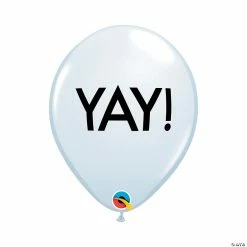 Outlet 🛒 White YAY! 11" Latex Balloons 🥰