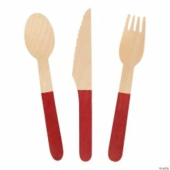 Hot Sale 🧨 Wooden Cutlery Sets - 24 Pc. 🧨